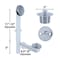 Danco Danco 1-1/2 in. D Chrome Plated Plastic Tub Drain Kit 9D00051933 - alternate 4